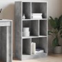 Libreria Grigio Cemento 57x28,5x107,5 cm in Legno Multistrato