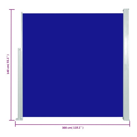 Tenda Laterale Retrattile per Patio 140x300 cm Blu