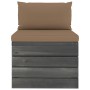 Set Divani da Giardino su Pallet 6 pz con Cuscini Massello Pino