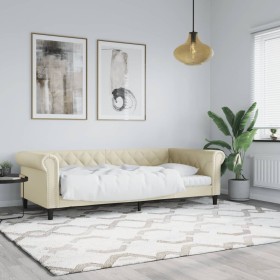 Letto da Giorno Crema 80x200 cm in Similpelle