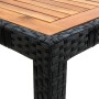 Set da Pranzo da Giardino 9 pz in Polyrattan e Acacia Nero