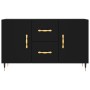 Credenza Nera 100x36x60 cm in Legno Multistrato