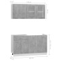 Set Armadi da Cucina 4 pz Grigio Cemento in Truciolato