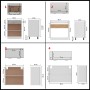 Set Armadi da Cucina 4 pz Grigio Cemento in Truciolato