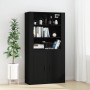 Mobile a Parete Nero 80x33x80 cm in Legno Multistrato