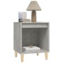 Comodini 2 pz Grigio Cemento 40x35x50 cm