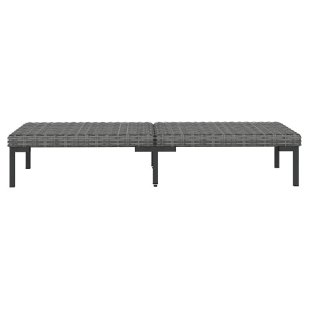 Set Divani da Giardino 7 pz con Cuscini Polyrattan Grigio Scuro