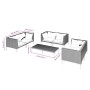 Set Divani da Giardino 7 pz con Cuscini Polyrattan Grigio Scuro