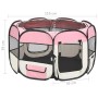 Box per Cani Pieghevole con Borsa Trasporto Rosa 110x110x58 cm