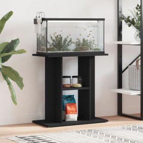 Supporto per Acquario 60x30x60 cm in Legno Multistrato Nero