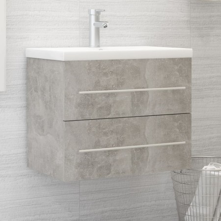 Mobile Lavabo Grigio Cemento 60x38,5x48 cm in Legno Multistrato