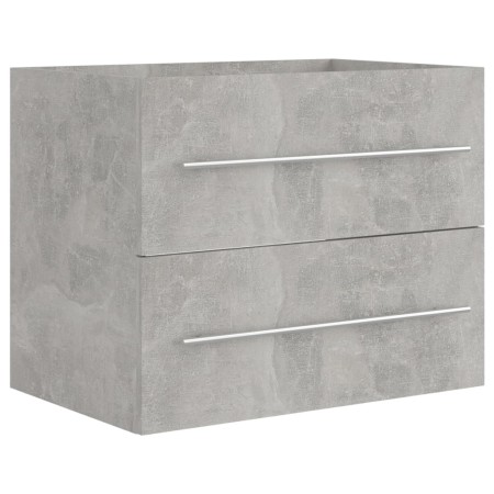 Mobile Lavabo Grigio Cemento 60x38,5x48 cm in Legno Multistrato