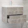 Mobile Lavabo Grigio Cemento 60x38,5x48 cm in Legno Multistrato