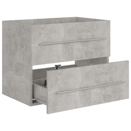 Mobile Lavabo Grigio Cemento 60x38,5x48 cm in Legno Multistrato