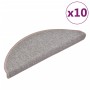 Tappetini per Scale 10 pz 65x24x4 cm Marrone Chiaro