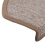Tappetini per Scale 10 pz 65x24x4 cm Marrone Chiaro