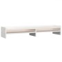 Supporto per Monitor Bianco 100x24x16 cm Legno Massello di Pino