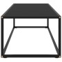 Tavolino da Salotto Nero con Vetro Nero 120x50x35 cm