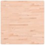 Piano per Tavolo 80x80x4 cm Quadrato Legno Massello di Faggio