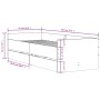 Giroletto con Cassetti Grigio Cemento 90x200 cm