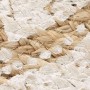 Tappeto in Juta Intrecciata con Stampa 210 cm Rotondo