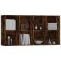 Libreria/Credenza Rovere Fumo 66x30x130 cm in Legno Multistrato