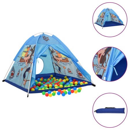 Tenda da Gioco per Bambini Blu 120x120x90 cm