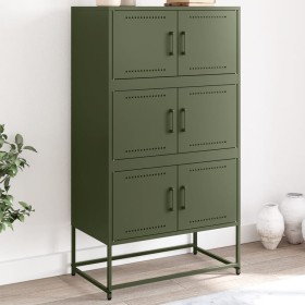 Credenza Verde Oliva 68,5x38,5x123,5 cm in Acciaio