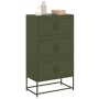 Credenza Verde Oliva 68,5x38,5x123,5 cm in Acciaio