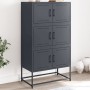 Credenza Antracite 68,5x38,5x123,5 cm in Acciaio