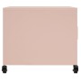 Tavolino Rosa 68x50x43,5 cm in Acciaio Laminato a Freddo