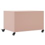 Tavolino Rosa 68x50x43,5 cm in Acciaio Laminato a Freddo