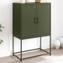 Mobile TV Verde Oliva 68x39x60,5 cm in Acciaio