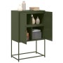 Mobile TV Verde Oliva 68x39x60,5 cm in Acciaio