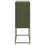 Mobile TV Verde Oliva 68x39x60,5 cm in Acciaio