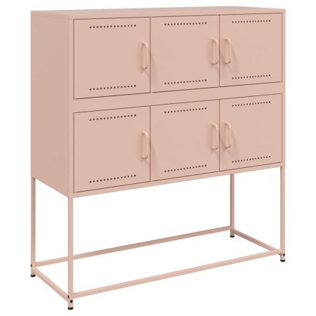 Credenza Rosa 100,5x39x107 cm in Acciaio Laminato a Freddo