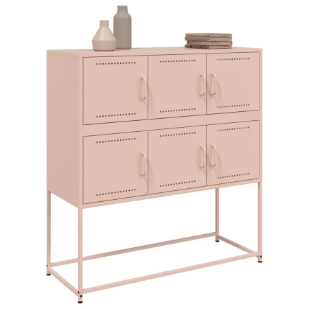 Credenza Rosa 100,5x39x107 cm in Acciaio Laminato a Freddo