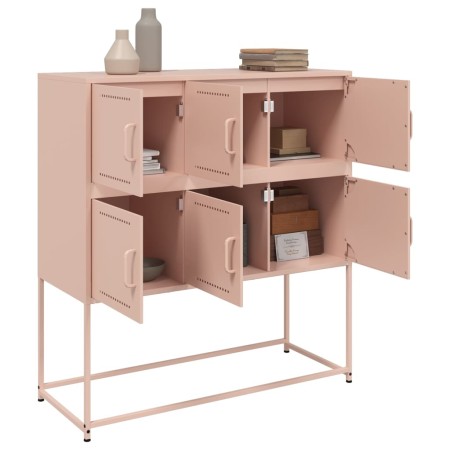 Credenza Rosa 100,5x39x107 cm in Acciaio Laminato a Freddo