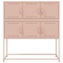 Credenza Rosa 100,5x39x107 cm in Acciaio Laminato a Freddo