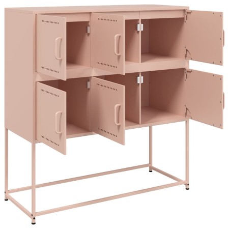 Credenza Rosa 100,5x39x107 cm in Acciaio Laminato a Freddo