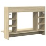 Scrivania a Parete Rovere Sonoma 105x48x75 cm Legno Multistrato