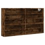 Armadietto Vetrina Rovere Fumo 100x15x58 cm Legno Multistrato