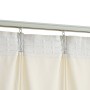 Tende Oscuranti con Ganci 2 pz Crema in Velluto 140x175 cm