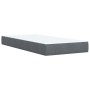 Giroletto a Molle con Materasso Grigio Scuro 100x200 cm Velluto