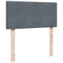 Giroletto a Molle con Materasso Grigio Scuro 100x200 cm Velluto