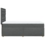 Giroletto a Molle con Materasso Grigio Scuro 80x200 cm Tessuto