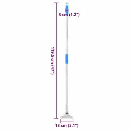 Manici per Tergipavimento 119,5cm in Acciaio e Plastica