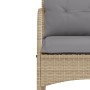 Sedia a Dondolo da Giardino con Cuscini in Polyrattan Beige