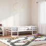 Giroletto per Bambini Bianco 90x200cm in Legno Massello di Pino