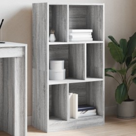 Libreria Grigio Sonoma 57x28,5x107,5 cm in Legno Multistrato